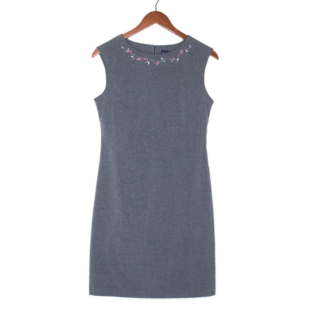 GAP Grey Dress w/ Floral Collar